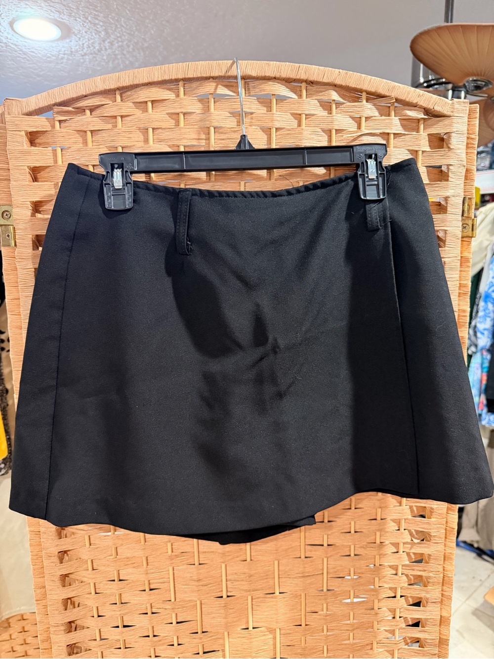 A. Byer Black A-Line Mini Skirt with Concealed Zipper